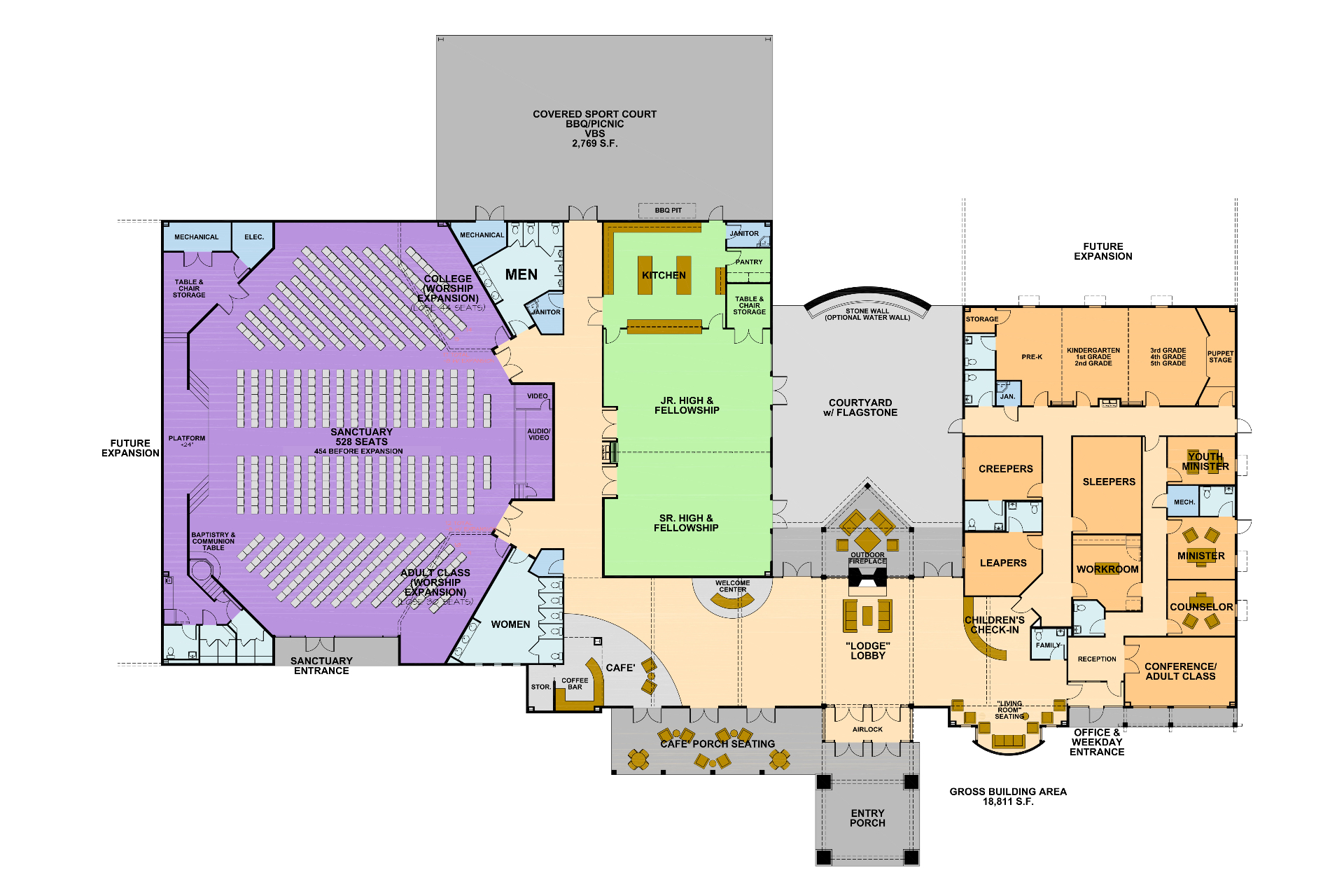 Mesa Ridge church floor plan