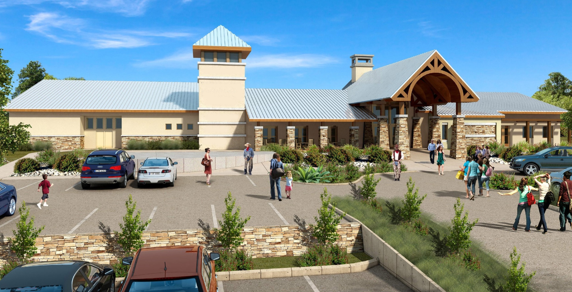 Mesa Ridge church exterior rendering